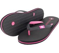 Cressi Depuis 1946 - Flip Flops St Tropez - Tongs Élégantes, Plage, Mer, Piscine, Salle de Sport, Loisirs, Séchage Rapide, Amortissantes, Douces, Antidérapantes, Noir/Fuchsia - 41/42 EU