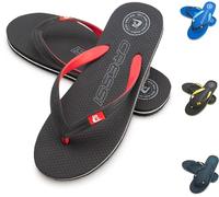 Cressi Leaf Flip Flop, Noir/Rouge, 43/44 Tongs Unisexe pour la Plage et la Piscine Unisex-Adult