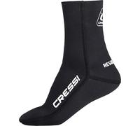 Cressi Depuis 1946 - Neoprene Socks Resilient 5mm S - Chaussettes en Néoprène Noir Doublement Doublés 5 mm Concus pour la Plongée, l'Apnée, Le Snorkeling et d'autres Sports Aquatiques, Unisex, S