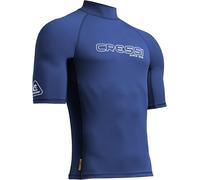 Cressi Depuis 1946 - Sentinel Man - Rash Guard Manches Courtes Protection Solaire UPF 50+ Séchage Rapide Natation Surf Plongée Pêche Plage Piscine et Sports Nautiques - Bleu/Blanc_4XL/8_Homme
