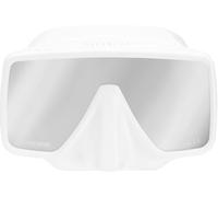 Cressi Depuis 1946 - SF1 Mask - Masque Carré sans Monture avec Verre Trempé Parfait pour la Plongée en Apnée et Le Snorkeling - Blanc_Verres Miroités Argent Spectra - Taille Unique Unisex