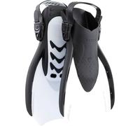 Cressi Depuis 1946 - Star Fins - Palmes Compactes Réglables Voilure Ventilée Puissante, Chausson Confortable, Natation Plongée Apnée Snorkeling - Noir/Blanc - S/M_EU 39/43 - Adultes