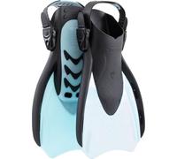Cressi Depuis 1946 - Star Fins - Palmes Compactes Réglables Voilure Ventilée Puissante, Chausson Confortable, Natation Plongée Apnée Snorkeling - Noir/Cyan - S/M_EU 39/43 - Adultes