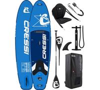 Cressi Depuis 1946 - Ultra Isup Kayak Set - Planche de Sup Gonflable Adultes avec Siège très Stable et Durable Accessoires Inclus Pagaie Aileron Pompe Leash Sac - Bleu - 320x81x8 cm Max 130 kg