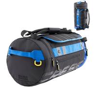 CRESSI Depuis 1946 - Walrus Pool Duffle Backpack - Sac Multifonctionnel Convertible en Sac à Dos ou Sac Fourre Tout Idéal pour Piscine Hommes et Femmes, Noir/Bleu 35 L