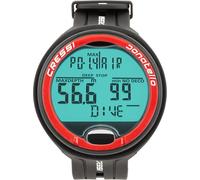 Cressi Donatello Diving Computer Ordinateur de Poignet Professionnel pour la Plongée et l'Apnée Unisex-Adult, Noir/Rouge, Unique