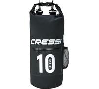 Cressi Dry Bag Premium – sac 100% étanche, poche porte-bouteilles, flottant – 10L Noir (zip)
