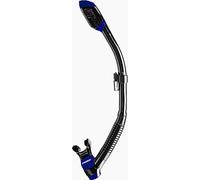 Cressi Dry Snorkel Tuba de plongée Adulte Unisexe, Noir/Tube Bleu Foncé