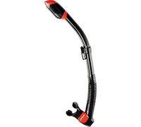 Cressi DRY - Tuba Adulte de Plongée / Snorkeling / Natation Noir/Rouge