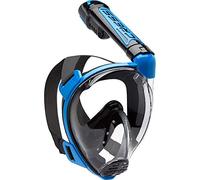Cressi Duke Masque Complet/Integral conçu pour Snorkeling avec Tuba Dry Mixte Adulte, Noir/Bleu, M/L