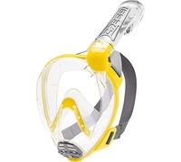 Cressi Duke Masque Complet/Integral conçu pour Snorkeling avec Tuba Dry Mixte Adulte, Transparent/Jaune, M/L