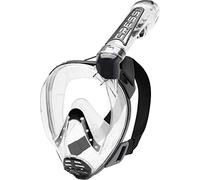 Cressi Duke Masque Complet/Integral conçu pour Snorkeling avec Tuba Dry Mixte Adulte, Transparent/Noir, M/L