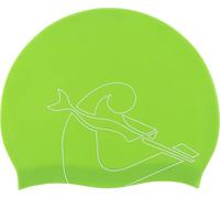 Cressi Eddie Swim Cap - Bonnet de Bain Adultes Unisexe, Lime/Blanc, Taille Unique