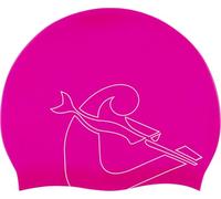 Cressi Eddie Swim Cap - Bonnet de Bain Adultes Unisexe, Rose/Blanc, Taille Unique