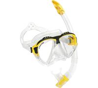 Cressi Kit masque et tuba Matrix & Gamma – Haut de gamme – Transparent/Jaune