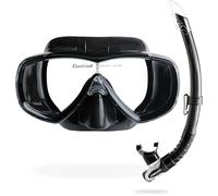 CRESSI Estrella Combo Set - Masque Estrella + Tuba Gamma, Noir/Noir, Taille Unique, Unisexe Adulte