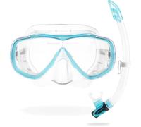 CRESSI Estrella Combo Set - Masque Estrella + Tuba Gamma, Transparent/Aquamarin, Taille Unique, Unisexe Adulte