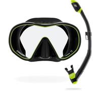 CRESSI F-Dual+Supernova Dry Kit de Randonnée Aquatique-Noir/Lime
