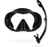 CRESSI F-Dual+Supernova Dry Kit de Randonnée Aquatique-Noir/Noir