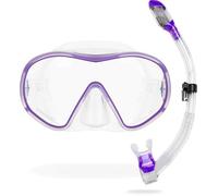 CRESSI F-Dual+Supernova Dry Kit de Randonnée Aquatique-Transparent/Violet