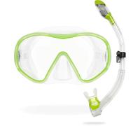 Cressi F-Dual & Supernova Kit masque sec et tuba, transparent/citron vert