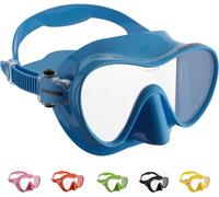 CRESSI F1 Mask Blue - Masque Sans Cadre pour la Plongée et le Snorkelling, Bleu, Taille Unique, Unisex