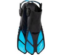 CRESSI Fins Bonete Translucent Azure S/M - Palmes Courtes Adultes Ajustables, Résistantes, Légères, Adaptées au Voyage, Azur Translucide, S/M