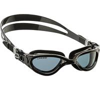 CRESSI Flash Goggles Black/Black Grey Smoked Lens, Lunettes de Natation pour Homme avec Oculaire Séparé Anti-buée, Anti-rayures et Verres Anti-UV, Noir/Gris_Lentilles Fumée, Taille Unique