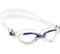 CRESSI Flash Goggles Clear/Clear Blue, Lunettes de Natation pour Homme avec Oculaire Séparé Anti-buée, Anti-rayures et Verres Anti-UV, Transparent/Bleu_Lentilles Claire, Taille Unique