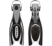 CRESSI Frog Plus Fins Black/Silver M/L - Palme Réglables de Plongée, Noir/Argent, Unisexe Adulte