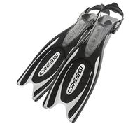 CRESSI Frog Plus Fins Black/Silver XS/S - Palme Réglables de Plongée, Noir/Argent, Unisexe Adulte