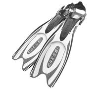 CRESSI Frog Plus Fins Black/White L/XL - Palme Réglables de Plongée, Noir/Blanc, Unisexe Adulte