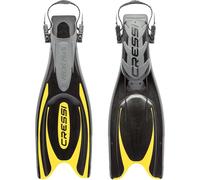 CRESSI Frog Plus Fins Black/Yellow L/XL - Palme Réglables de Plongée, Noir/Jaune, Unisexe Adulte