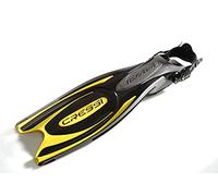 CRESSI Frog Plus Fins Black/Yellow XS/S - Palme Réglables de Plongée, Noir/Jaune, Unisexe Adulte