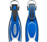 CRESSI Frog Plus Fins Blue/Silver L/XL - Palme Réglables de Plongée, Bleu/Argent, Unisexe Adulte