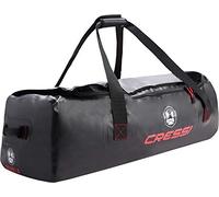 Cressi Gorilla Bag Grand Sac étanche pour la plongée, également adapté pour contenir de Longues Palmes d'apnée Unisexe, Noir/Logo Rouge, 135 LT