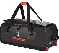 Cressi Gorilla Pro Bag with Whellls Sac Polyvalent d'une capacité de 135 L, idéal pour Le Sport ou Les Voyages Mixte, Noir/Rouge Logo, 135 LT