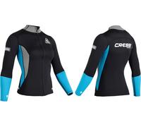 CRESSI Guardian Neoprene Jacket Veste Women's, Noir/Aiguemarine, L/4