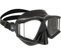 CRESSI Horizon Mask Masque pour Plongée et Snorkeling Équipé de 4 Verres Trempés Séparé Unisex-Adult, Noir/Noir, Unique