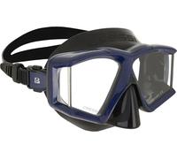 Cressi Horizon Mask Black/Blue - Masque pour Plongée et Snorkeling Équipé de 4 Verres Trempés Séparés pour Une Vision Panoramique sans Interruption, Noir/Bleu