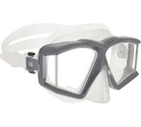 CRESSI Horizon Mask Masque pour Plongée et Snorkeling Équipé de 4 Verres Trempés Séparé Unisex-Adult, Transparent/Graphite, Unique