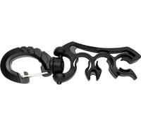 Cressi Hose Holder Clip 3 Black - Support à Clip pour 3 Fouets de Plongée, Noir, Taille Unique, Unisexe