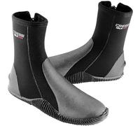 Cressi Isla Botas de Buceo Con Suela y Cremallera, 3mm, Unisex Adulto, Black/Logo Rojo, L