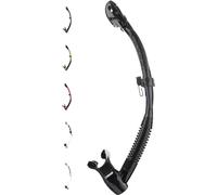 Cressi Itaca Ultra Dry Snorkel Tuba Sec pour la plongée et l'apnée Unisex-Adult, Noir/Noir, Taille Unique