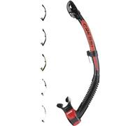 Cressi Tuba sec Itaca Ultra Dry - pour la plongée et l'apnée - Noir/Rouge Taille unique
