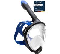 CRESSI Java Masque Intégral de Snorkeling Unisex-Adult, Noir/Bleu, L/XL