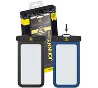 Cressi Johnny Phone Case Bundle Black + Blue - 2 Étuis Rigides et Étanches pour Téléphones Mobiles, 1 Noir + 1 Bleu, 7'', Adulte Unisexe