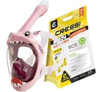 CRESSI Kiddy Kids Full Face Mask Masque Intégral Spécialement Conçu pour Les Enfants, Anti buée, Valve de Purge et Tuba Dry Unisex-Youth, Rose/Violet/Blanc