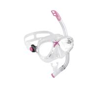 Cressi Kit de snorkeling Marea Vip Junior – Masque + tuba – Enfants – Transparent/rose