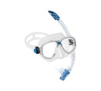 Cressi Marea Vip - Ensemble Combiné Masque Marea + Tuba Mexico pour la Plongée et Snorkelling, Transparent/Bleu, Taille Unique, Unisexe Adulte